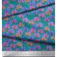 thumbnail image 2 of Soimoi Rayon Fabric Periwinkle Floral Print Fabric by the Yard 56 Inch Wide, 2 of 3