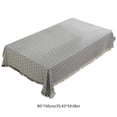 thumbnail image 2 of Bwiyojiz 1pc 35.43x59.06i 90x150cm Cotton and Linen Tablecloth Tassel Decoration Suitable for Rectangular Coffee Table Photo Decorative Cloth, 60%Cotton,40%Linen, Gray, Gifts for Her, 2 of 6