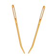 thumbnail image 3 of 2pcs Aluminium Large-eye Bent Tip Tapestry Darning Needles Knitting Golden, 3 of 9