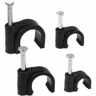 Coaxial Cable Management, Premium Cable Clips for Ethernet Cable, RG6, RG59, CAT6, Wall Clips for Cord Organizer
