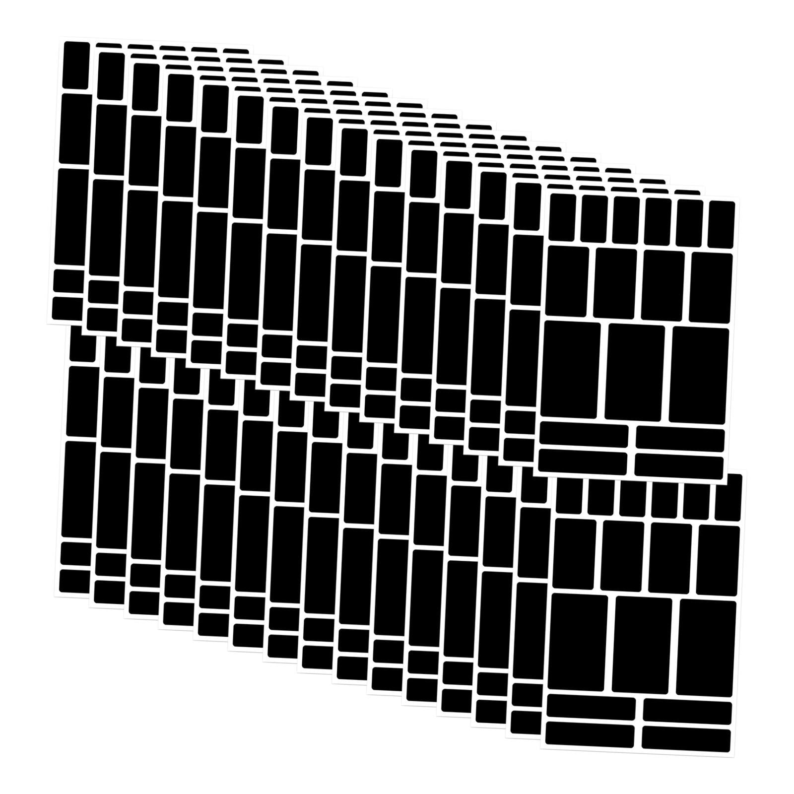 veasfak 30 Pieces Removable Labels for Jars Classification Tags Classify Identify Pantry black
