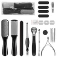 thumbnail image 1 of QJUHUNG Professional Manicure Set 20 in 1 Stainless Nail Clippers Kit Pedicure Tools Kit for Travel, 1 of 9