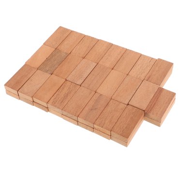 GETAJGHSD 50 Pcs Dominos en Bois Accessoires de Train Mexicain pour Événements Sociaux 1.97x0.98x0.39 Po