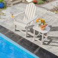 thumbnail image 4 of Gymax Table d'Appoint Adirondack de Patio 18 Pieds' Résistant aux Intempéries en HDPE pour Jardin et Cour Blanc, 4 of 7