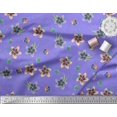 thumbnail image 3 of Soimoi Purple Poly Georgette Fabric Leaves & Flower Floral Decor Fabric Printed Yard 52 Inch Wide, 3 of 3