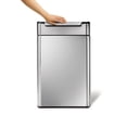 thumbnail image 5 of Simplehuman 48 Liter / 12.7 Gallon Touch-Bar Kitchen Dual Compartment Trash Can Recycler, Brushed Stainless Steel, 5 of 5