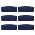 thumbnail image 1 of GOGO 6 Pieces Sports Headbands Terry Cloth Sweat Absorbing Head Band Navy, 1 of 8