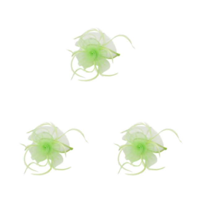 QualitChoice Coiffe en Maille Fasinator pour Femmes Accessoires de Photographie Bal Maquillage Ajustable Performance Cosplay Fête Couvre-Chef Vert Pâle 3 Pcs
