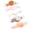 thumbnail image 2 of 5pcs Handicraft Fluffy Animal Keychain Portable Cute Key Ring Car Bag Pendant Decoration, 2 of 14