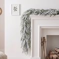 thumbnail image 2 of Holiday Time 9' Flocked Banff Christmas Garland, Green, 2 of 4