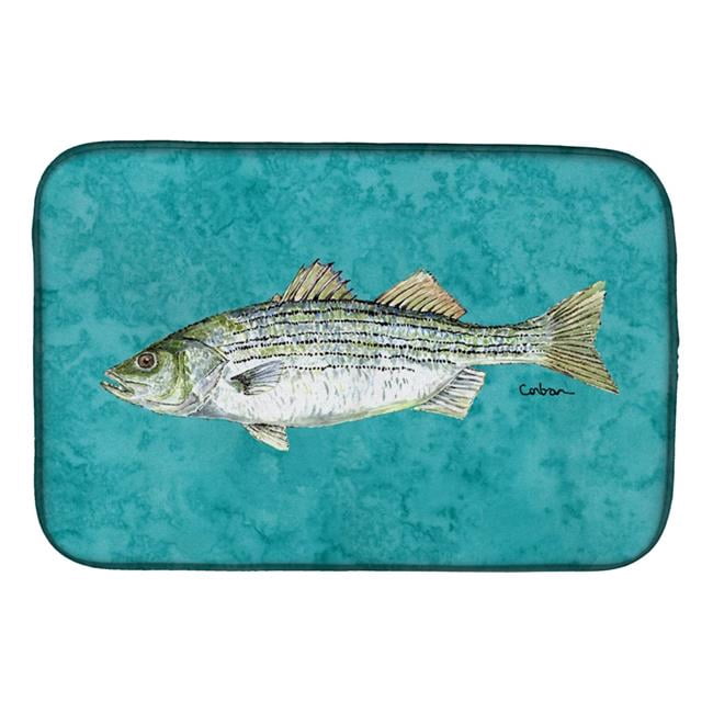 Carolines Treasures 8720DDM Tapis de Séchage pour Poisson Bar Rayé
