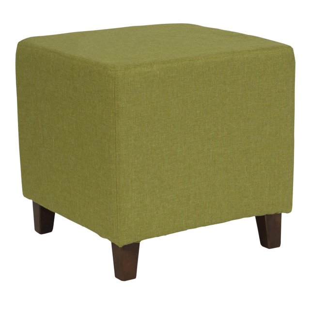 Pouf Ascalon rembourré en tissu beige