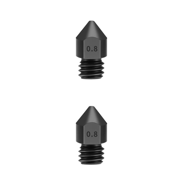 Dalazy 3D Printer Extruder Hardened Steel Nozzle 3D Printer Accessory Replacement for V5 V6, 0.8mm 0.8mm 2PCS