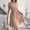 Khaki, variant on Mefallenssiah Fashion Women Casual Round Neck Printed Short Sleeve Dress Summer Bandage Dresses