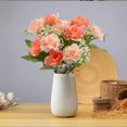 thumbnail image 3 of Flowers Artificial for Decoration Diamond Rose Plastic Bouquet, 5 Forks 10 Mini Roses Blue Waterproof Fade Proof Home Office Decor Roses Artificial Flowers, 3 of 6