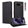 thumbnail image 2 of FOXDOCK Flip Case for Google Pixel 8 card slots RFID blocking Premium PU leather magnetic buckle closure kickstand, 2 of 7