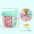 thumbnail image 3 of Cute Dispenser With 7 Large Compartments Portable Bottle Organizer With Wide Opening For Easy Use Anti Mix Organizer For Travel Container, 3 of 6