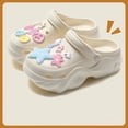 thumbnail image 2 of MIASHUI Womens Garden Clogs Comfortable Outdoor Walking Water Shoes Platform Sandals,White,10, 2 of 4