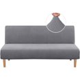 thumbnail image 1 of Armless Futon Cover Stretch Sofa Bed Slipcover Protector Elastic Feature Rich Textured High Spandex Small Checks Jacquard Fabric Futon Cover, Machine Washable, 1 of 7