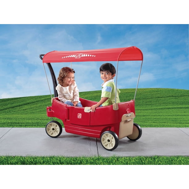Step2 All Around Canopy Wagon Toddler Plastic Riding Toy for Ages
