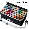 thumbnail image 1 of Teetheory 262-Color Alcohol Marker Set, Dual-Tip Design with Fine and Angled Tips, Suitable for Adults and Children's Drawing, Sketching, Illustration, 1 of 10