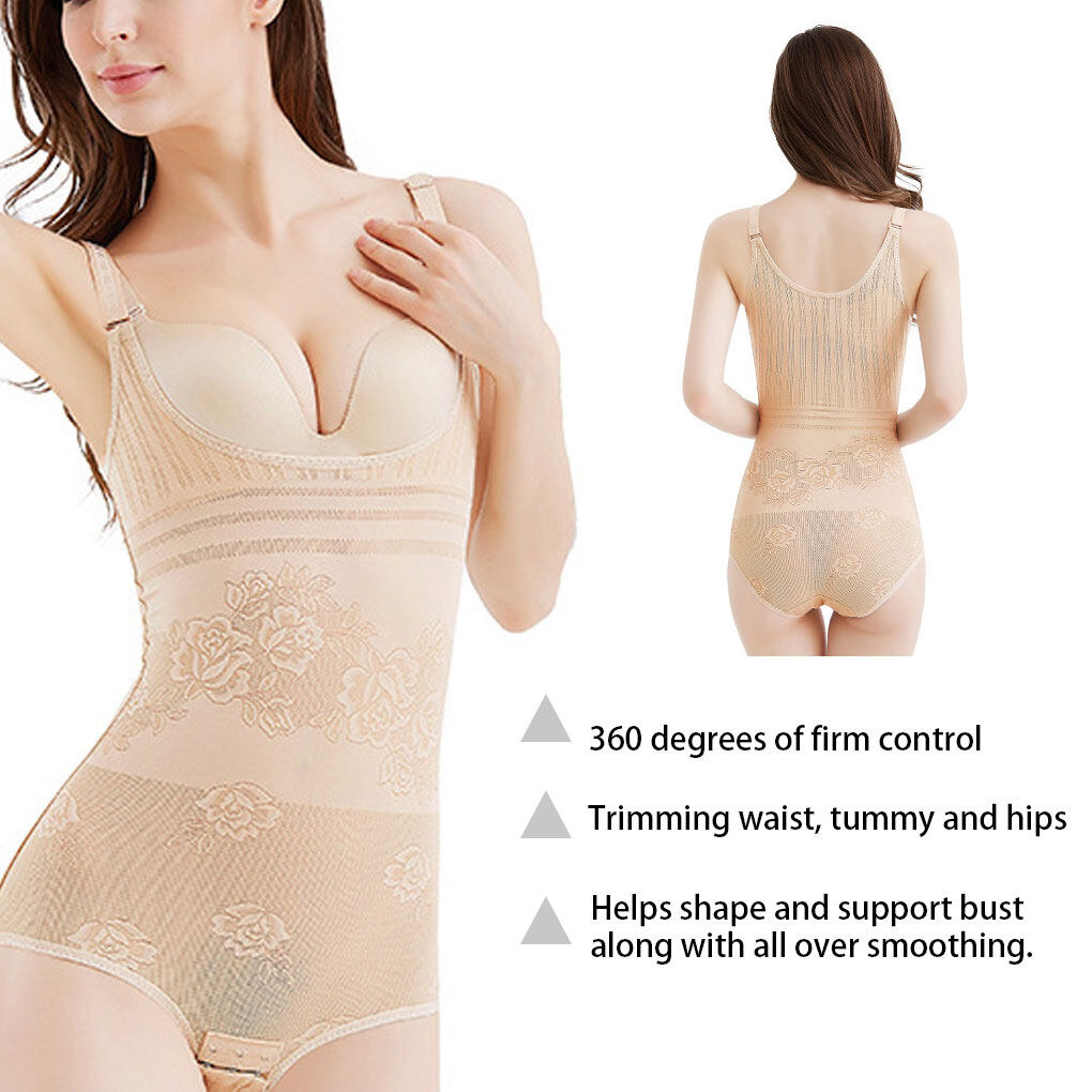 Combinaison Gainante Intégrale pour Femmes, Gaine Taille pour Femmes, Justaucorps Gainant avec Contrôle du Ventre, Gaine en U