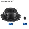 thumbnail image 3 of Unique Bargains #25 Chain Roller Sprocket, 14mm Bore 1/4' Pitch 19 Tooth Single Strand Chain Sprocket with Set Screws 2Pack, 3 of 6