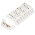 thumbnail image 2 of 10pcs 5 Hole Bridge Design Electrical Distribution Wire Screw Brass Terminal Block Connectors Pre Insulated Terminal Barrier Strip Block Neutral Wiring Block Connector Bar, 2 of 7