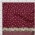 thumbnail image 1 of Soimoi Red Georgette Viscose Fabric Dot & Floral Panel Print Fabric by Yard 42 Inch Wide, 1 of 3