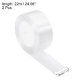 thumbnail image 2 of Unique Bargains 1.5 Inch Wide 24 Yards Satin Ribbon, 2 Pack Double Face Solid Crafts Roll for Party Home DIY Wrapping Decoration, White, 2 of 6
