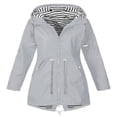 thumbnail image 1 of Imperméable pour Femmes à Fermeture Éclair, à Capuche, Doublé, Coupe-Vent, Léger, Manteau de Pluie d'Extérieur, 1 of 3
