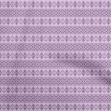 oneOone Velvet Purple Fabric Tribal Diy Clothing Quilting Fabric Print Fabric By Yard 58 Inch Wide