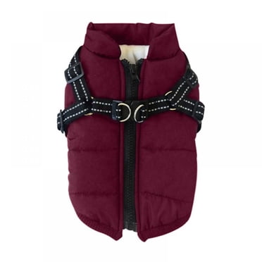 Choosebetter Dog Coat with Harness Winter Dog Coat Fleece Dog Jacket Waterproof Dog Coat Zipper Dog Jacket Puppy Coat Small Dog Clothes Dog Coat