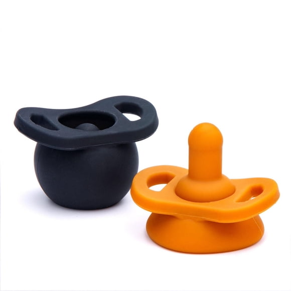 Doddle & Co - Bébé, Nourrisson - Pop & Go Sucette - Étape 1 - Étui à Sucette Intégré - Silicone - - Charbon / Épice
