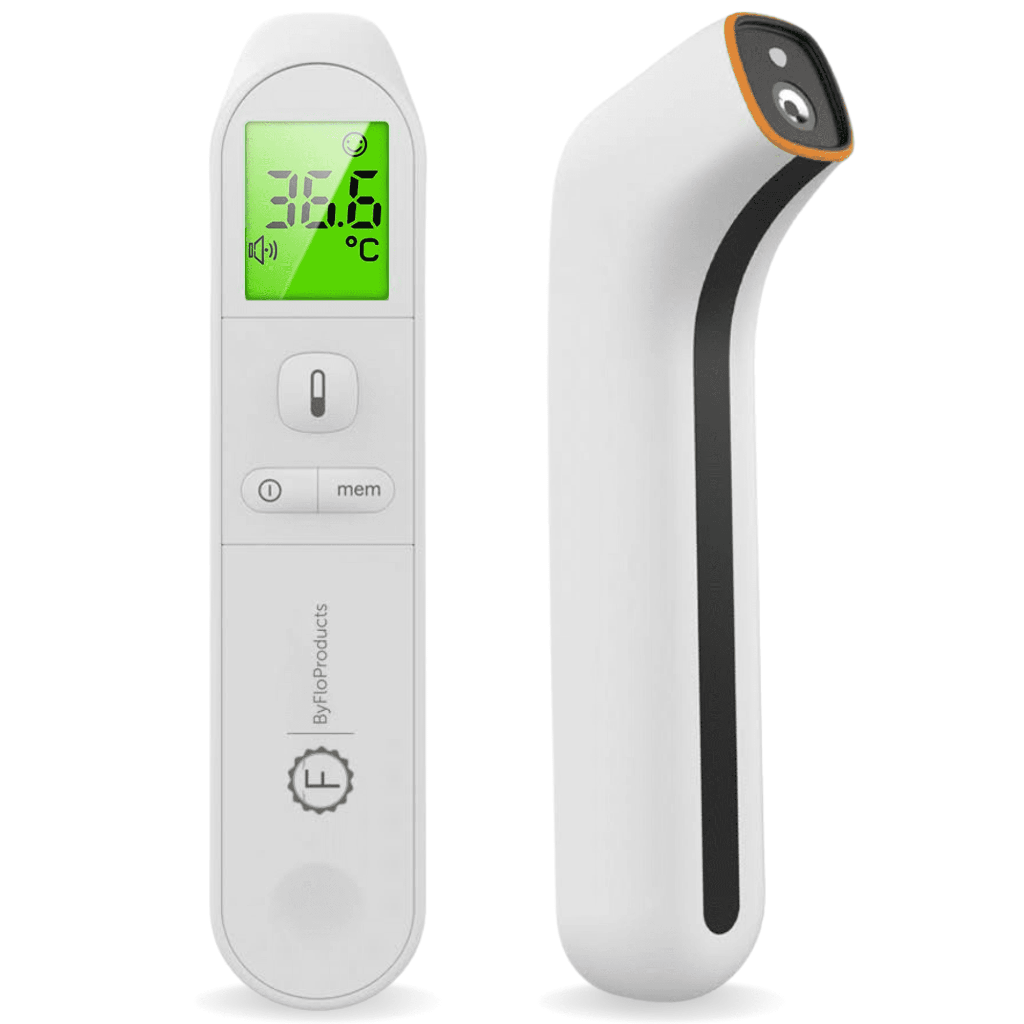 ByFloProducts, Thermometer Adult and Baby, Forehead Digital Thermometer, Infrared Touchless Temperature Thermometer Gun, Temperature Memory and Fever Alarm, Easy to Use 1 Second Reading Temperature