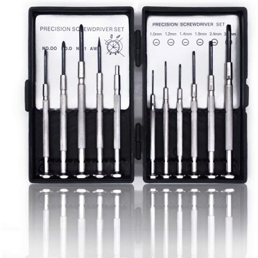 Ensemble de Tournevis de Précision Mini 11 Pcs, Petit Ensemble de Tournevis pour Électronique, Jouets, Ordinateur, Réparation de Montre (Noir)