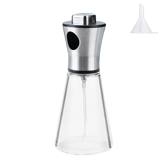 200ml Glass and Stainless Steel Cooking Oil Sprayer for Kitchen Use