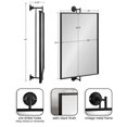 thumbnail image 2 of Kate and Laurel Darbridge Rectangle Pivot Mirror, Black 24x40, 2 of 9
