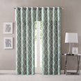 thumbnail image 3 of Madison Park Saratoga Cantonnière Imprimée Fretwork, 50x18 Pouces, Seafoam, 3 of 4