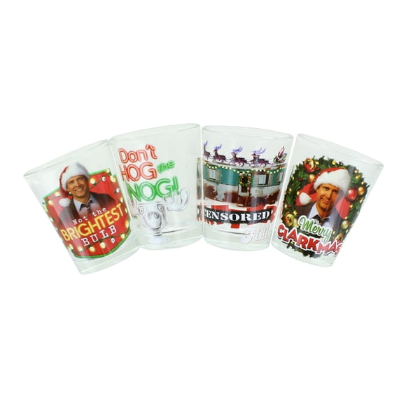 National Lampoons Christmas Vacation 4 Piece Mini Glass Set