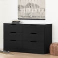 thumbnail image 1 of Commode 6 tiroirs pour Adulte, fini Chêne noir, collection Holland de Meubles South Shore, 1 of 10