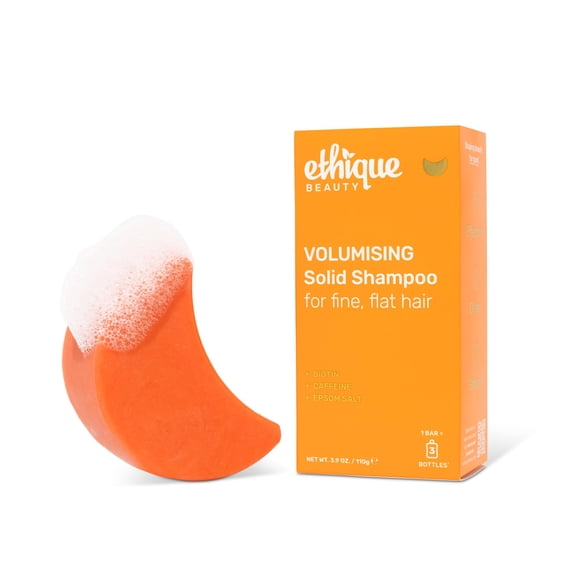 Ethique Volumizing Shampoo Bar with Biotin for thin fine hair - Plastic-Free Vegan Cruelty-Free 3.88 oz - Formerly Sweet & Spicy - Formerly Sweet & Spicy