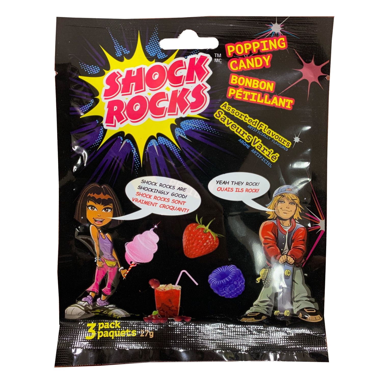 Exclusive Brands Shock Rocks bonbons pétillant 3 Paquets