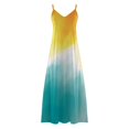 thumbnail image 3 of Hot6sl Économies d'Été Liquidation Camisole Sans Manches Robe Col en V, Robe Sans Manches Mode pour Femmes Bretelles Imprimées, Robe Femme/jaune, TG, 3 of 7