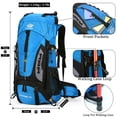 thumbnail image 2 of 60L Travel Hiking Camping Backpack with Rain Cover,Backpack Water Resistant,Climbing Backpack for Men Women, 2 of 13