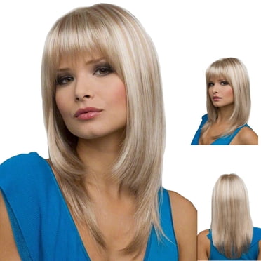 EGNMCR Wigs Human Hair Fashion Women's Full Bangs Wig Short Wig Straight Wig Styling Cool Wig wig hair