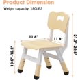 thumbnail image 1 of OUYAWEI 2 Pack 3-Level Height Adjustable Child Chair Non-Slip Pads 180 Lbs Plastic Nursery Wood Color Home Classroom, 1 of 8