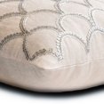 thumbnail image 2 of Pillow Case Zip, Silver 14"x14" (35x35 cm) Pillow Covers, Linen Sequins Embroidery Throw Pillows For Sofa, Geometric Pattern Modern Style - Silver Accord, 2 of 3