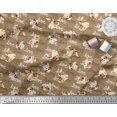 thumbnail image 3 of Soimoi polyester Crepe Fabric Love Text & Puppies Dog Fabric Prints By Yard 42 Inch Wide, 3 of 3
