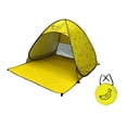 thumbnail image 4 of Beach Tent with 6 Tent Stakes Windproof UPF 50 Beach Sunshade Sun Protection Yellow XL, 4 of 9